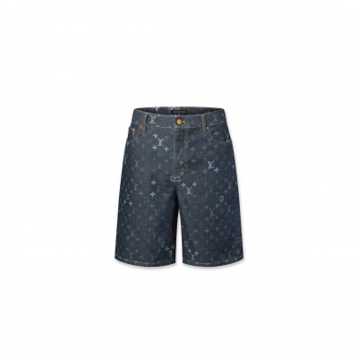 LOUIS VUITTON MONOGRAM DENIM SHORTS 1AK6R2